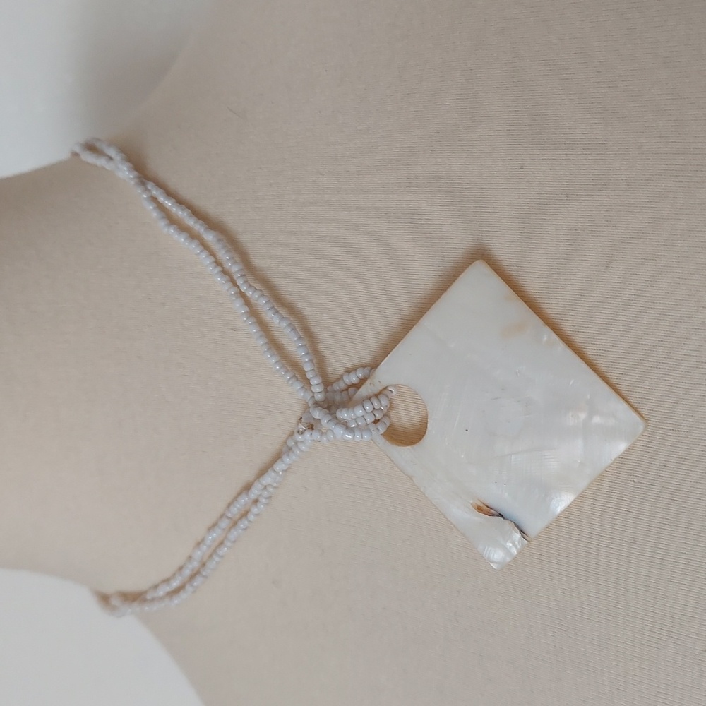 ‼️3 for $20‼️White Beaded Double Strand Necklace